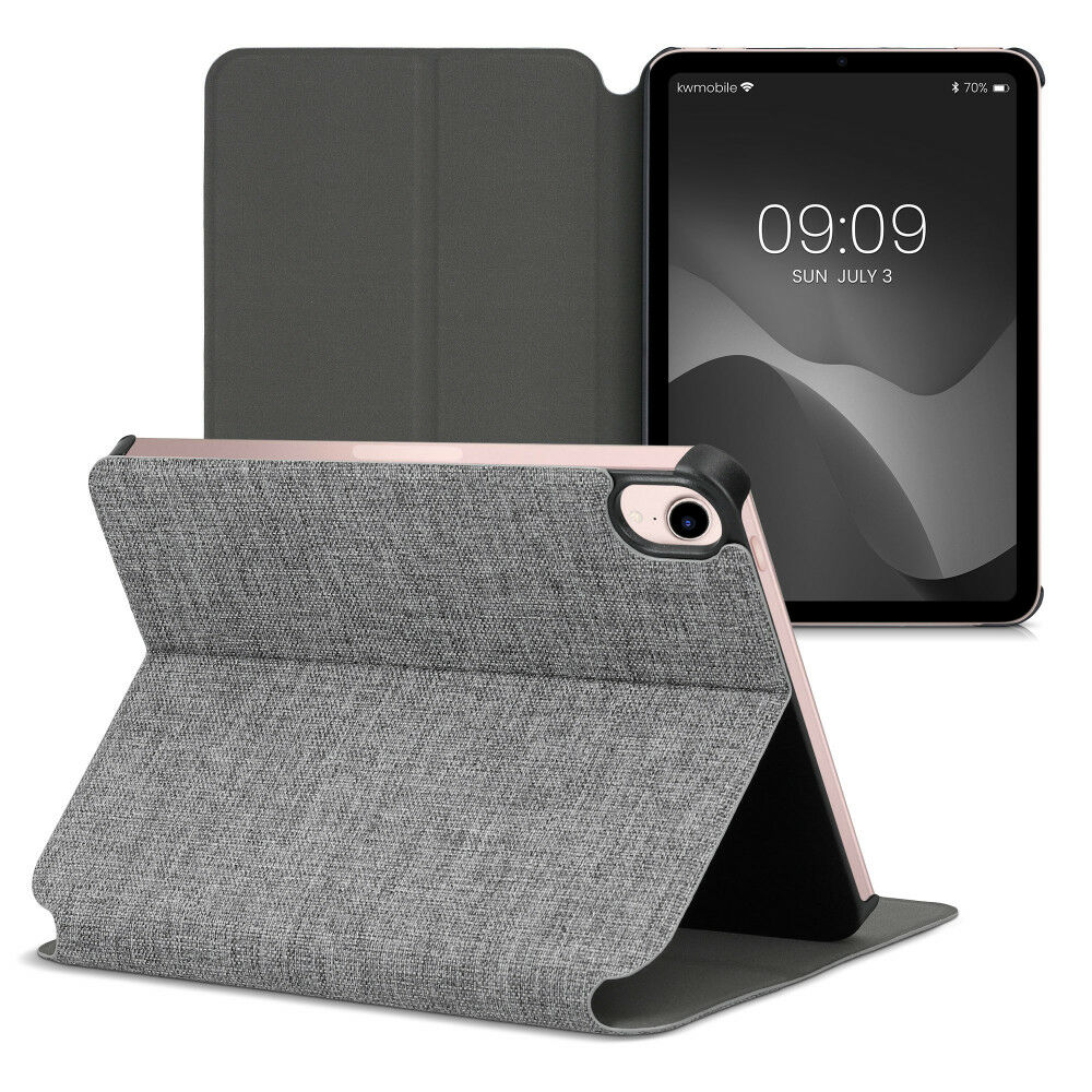 Kwmobile Case for Apple iPad Mini 6 Tablet, Grey, Textile, 56234.01