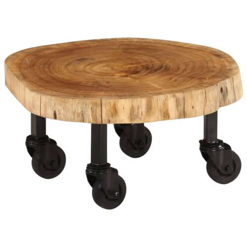 Tömör akácfa dohányzóasztal 60 x 55 x 25 cm 81302254 - Dohányzóasztal