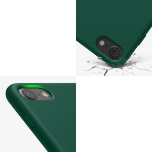 kwmobile Silicone Case for Apple iPhone 8 / iPhone 7 / iPhone SE 2, Dark Green, 40225.184