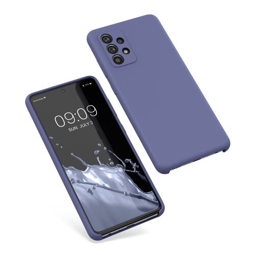 kwmobile Modrý silikónový obal pre Samsung Galaxy A52/A52 5G/A52s 5G - Uhol pohľadu