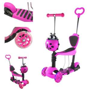 LittleONE by Pepita Kinderroller mit Schiebegriff und LED-Rädern - Ladybug #pink 92537022