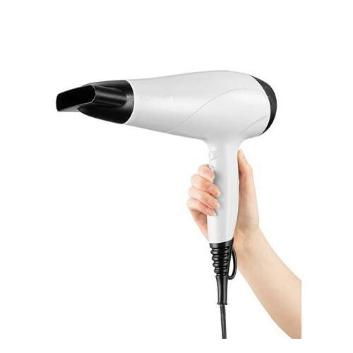 Uscător de păr Remington Ionic Dry 2200, alb și negru, ținut în mână