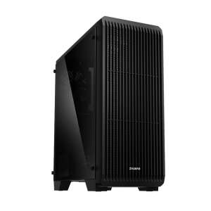 Zalman S2 TG Midi ATX PC-Gehäuse, Schwarz, Seitenteil aus gehärtetem Glas - Zalman