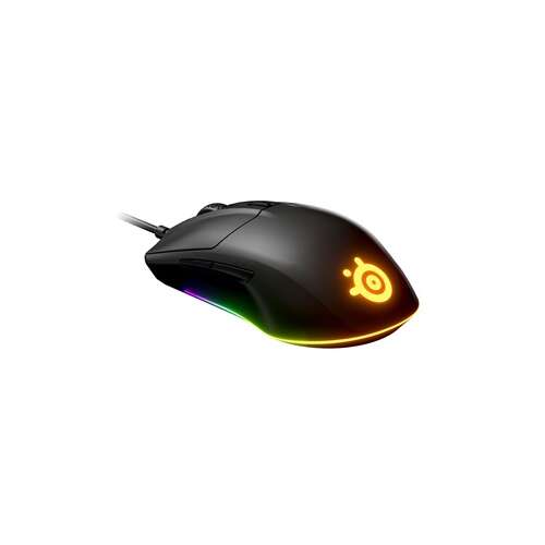 Mysz gamingowa SteelSeries Rival 3, czarna, z podświetleniem RGB