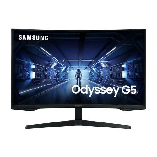 SAMSUNG Ívelt Gaming 144Hz VA monitor 27" G5, 2560x1440, 16:9, 300cd/m2, 1ms, DispalyPort/HDMI, fekete