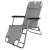 Springos grey folding sun lounger with pillow