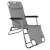 Springos grey folding sun lounger with pillow