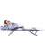 Woman relaxing on a Springos gray folding lounge chair with adjustable backrest and armrests