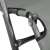 Close-up of the Springos gray folding lounge chair's adjustable backrest mechanism