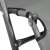 Close-up of the Springos gray folding lounge chair's adjustable backrest mechanism