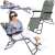 Springos grey sun lounger in use, woman relaxing on folding chair