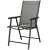 Springos black and grey garden chair angled view