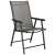Angled view of Springos black and grey garden chair