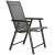 Side view of Springos black and grey garden chair