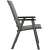 Profile view of Springos black and grey garden chair