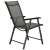Back angled view of Springos black and grey garden chair