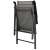 Springos black and grey folding garden chair folded