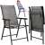 Springos folding garden chair with woman sitting and folded chair