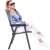 Woman relaxing on Springos black and grey garden chair