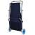 Springos folding beach chair with wheels and canopy, blue, back view