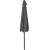 Side view of Springos 300cm tilting garden parasol, dark grey