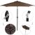 Springos 2.5m brown garden umbrella details collage