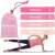 Springos resistance band set with 4 bands, pink, with carrying bag, woman using the band for leg workout