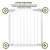 Springos safety gate, white, 76-85 cm, pressure mounted, auto close, for babies and pets, stretchkeep system