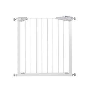 Springos Sicherheitsgitter, weiß, 76-85 cm, druckmontiert, automatische Schließung, für Babys und Haustiere - Schutzgitter