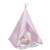 Ružičasti i bijeli šator za igru s chevron uzorkom, Springos indijanski šator za djecu