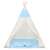 Springos Indian tent with blue star pattern, teepee for children