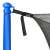 Springos trampoline safety net enclosure pole detail, blue and black