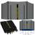 Springos trampoline safety net, 244cm, black, with zipper and buckles, for 6 poles, with trampoline