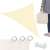 Springos beige triangle shade sail with accessories