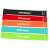 Springos resistance bands set of 5, different colors and resistance levels, X-LIGHT, LIGHT, MEDIUM, HEAVY, X-HEAVY