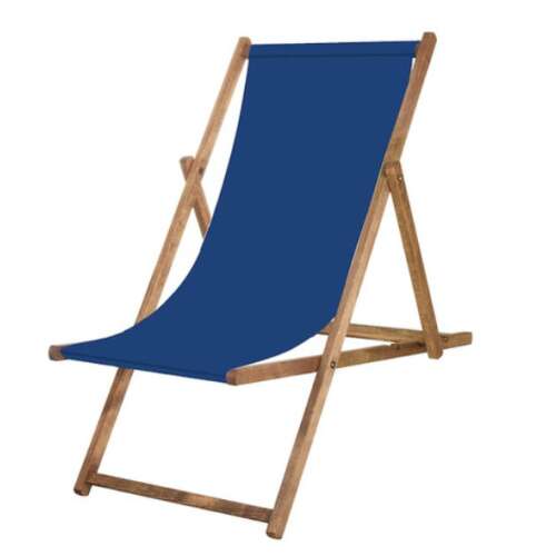 Springos kerti Napozószék, összecsukható, 120kg - Tengerészkék