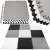 Springos foam puzzle mat, assembled and disassembled, black, grey and white
