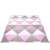 Springos Grau, Rosa und Weiß Schaumstoff Puzzlematte, montiert