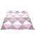 Springos Grau, Rosa und Weiß Schaumstoff Puzzlematte, montiert