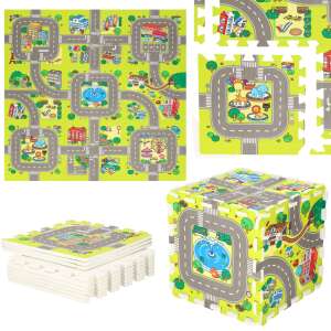 Springos Szivacs puzzle 90,5x90,5cm (9db 30x30cm) - Utcák #zöld 51452506 Szivacs puzzle - 5 000,00 Ft - 10 000,00 Ft