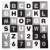 Springos Alphabet and Number Foam Puzzle Mat, 175x175cm, Black and White, assembled