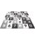Springos black and white foam puzzle mat with letters and numbers, 175x175cm