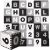 Springos alphabet and numbers foam puzzle mat with cube, black, white and gray