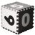 Springos foam puzzle cube with numbers 0, 5, 6, black, white and gray