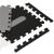 Springos foam puzzle pieces and edges, black, white and gray