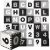 Springos Sponge puzzle 175x175cm - Letters and numbers #black-and-white 51452615