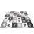 Springos Alphabet and Numbers Foam Puzzle Mat, 175x175cm, Black and White