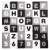 Springos Alphabet and Numbers Foam Puzzle Mat, 175x175cm, Black and White