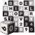 Springos Alphabet and Numbers Foam Puzzle Mat, 175x175cm, Black and White