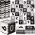 Springos Alphabet and Numbers Foam Puzzle Mat, 175x175cm, Black and White